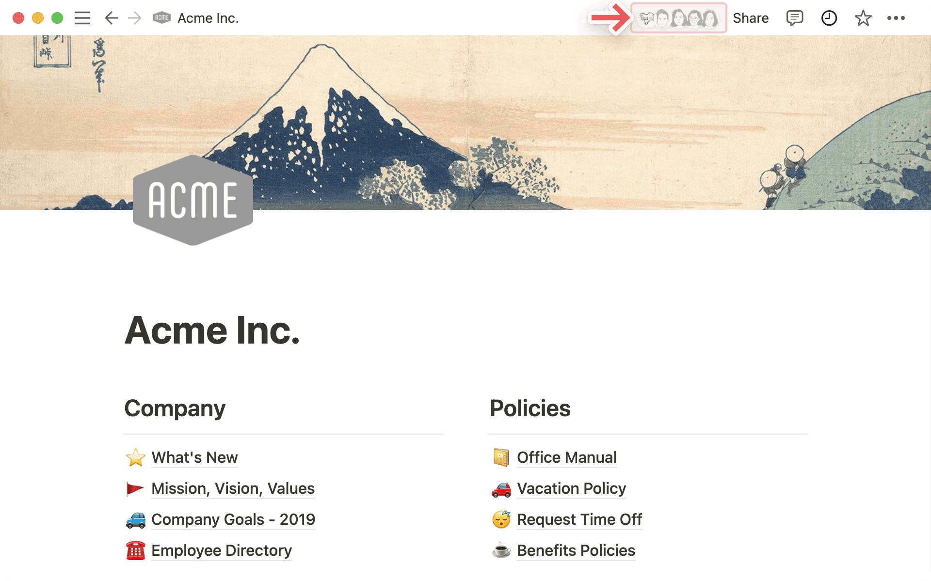 Subpage sidebar breadcrumb