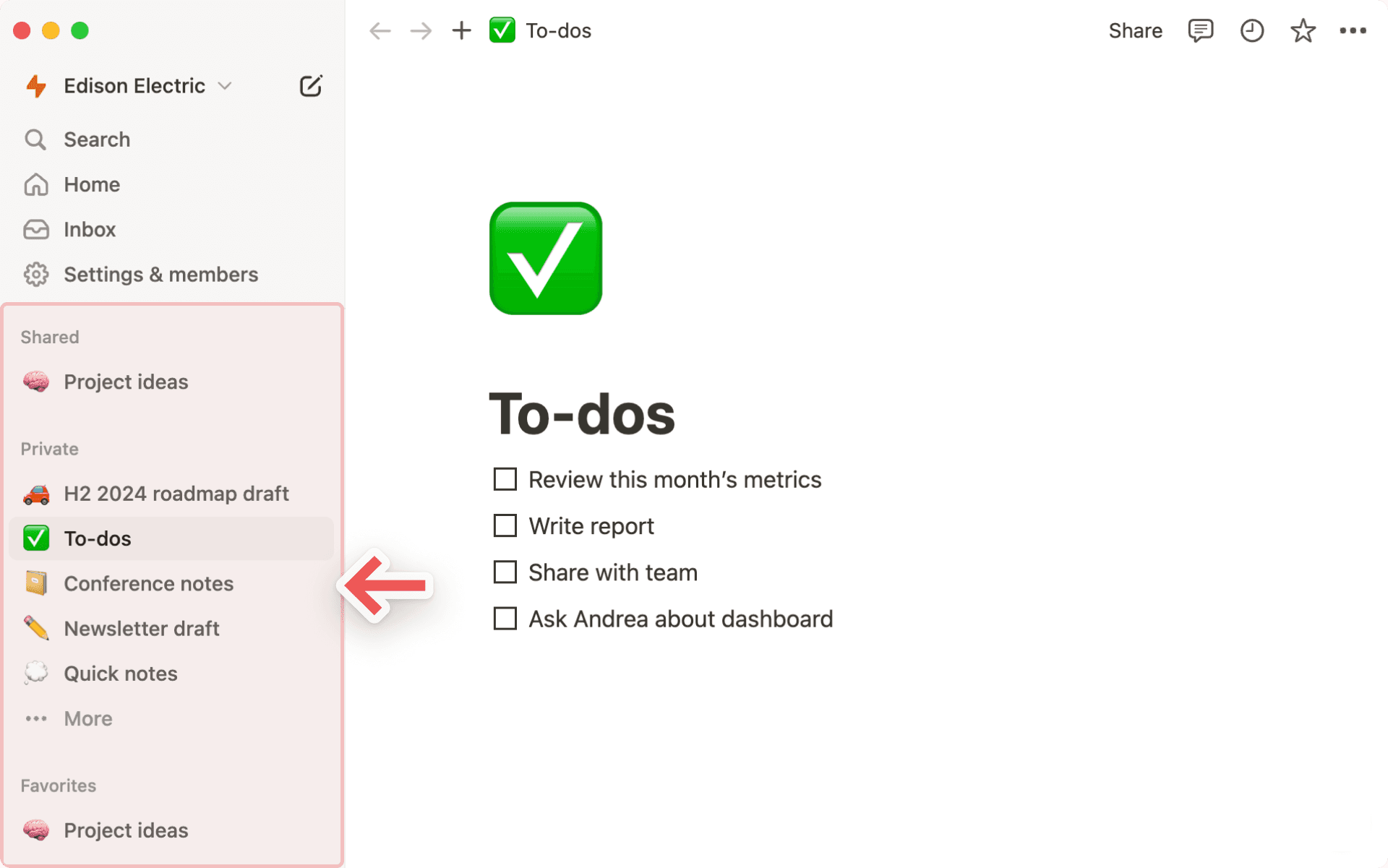 hc: sidebar control panel